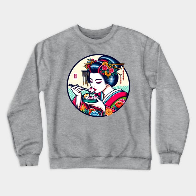 Dim sum geisha geiko Crewneck Sweatshirt by Japanese Fever